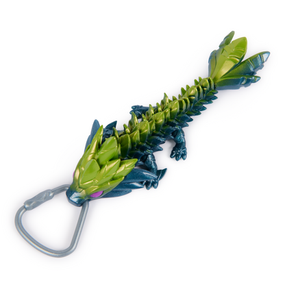 CrystaLynx Dragons Keychains – Collectible Articulated Mini Dragon Clip-On
