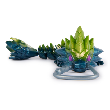 CrystaLynx Dragons Keychains – Collectible Articulated Mini Dragon Clip-On
