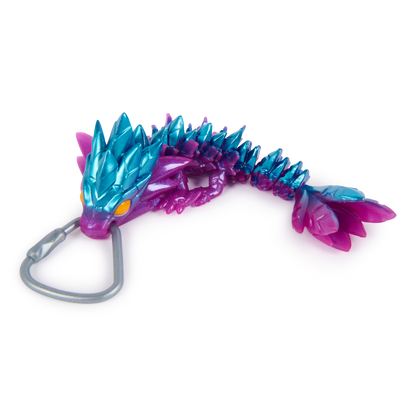 CrystaLynx Dragons Keychains – Collectible Articulated Mini Dragon Clip-On