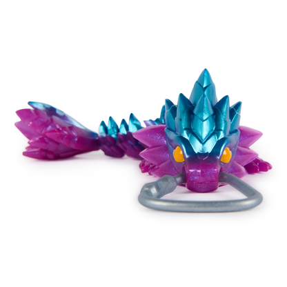 CrystaLynx Dragons Keychains – Collectible Articulated Mini Dragon Clip-On