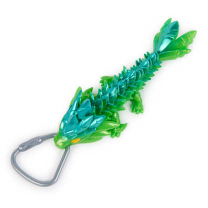 CrystaLynx Dragons Keychains – Collectible Articulated Mini Dragon Clip-On