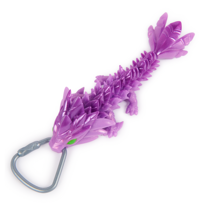 CrystaLynx Dragons Keychains – Collectible Articulated Mini Dragon Clip-On