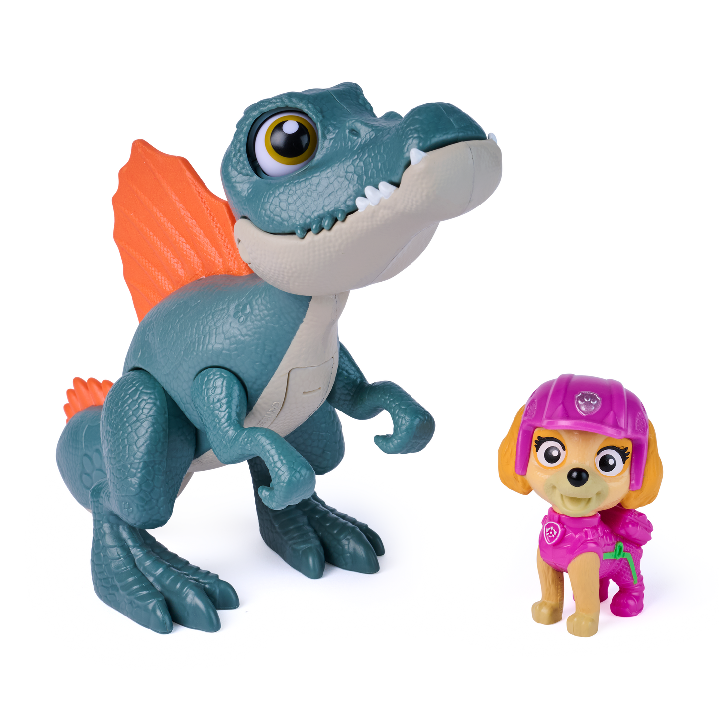 PAW Patrol: The Dino Movie, Roaring Pup Pals Skye with Spinosaurus Figure