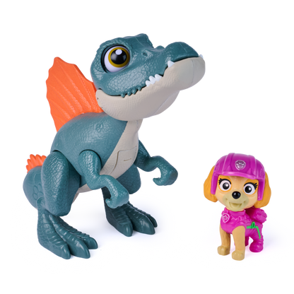 PAW Patrol: The Dino Movie, Roaring Pup Pals Skye with Spinosaurus Figure
