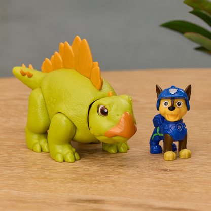 PAW Patrol: The Dino Movie, Roaring Pup Pals Chase with Stegosaurus Figure