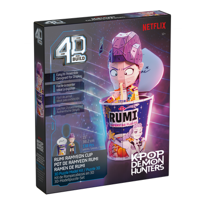 4D Build KPop Demon Hunters Rumi in Ramyeon Cup 3D Puzzle Model Kit