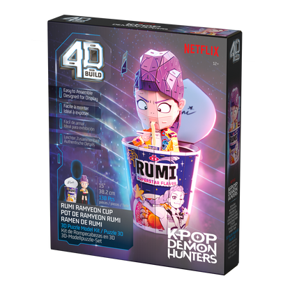 4D Build KPop Demon Hunters Rumi in Ramyeon Cup 3D Puzzle Model Kit