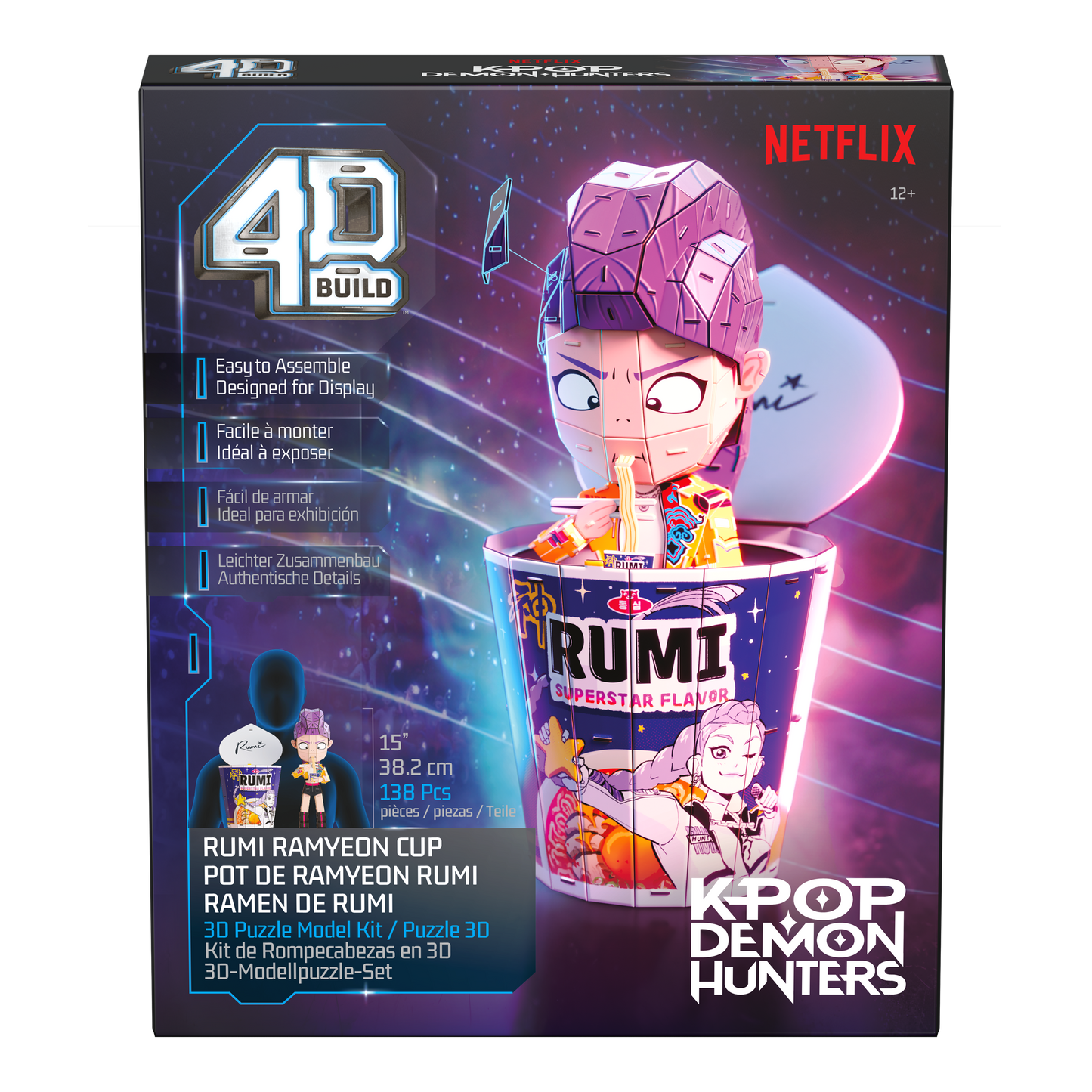 4D Build KPop Demon Hunters Rumi in Ramyeon Cup 3D Puzzle Model Kit