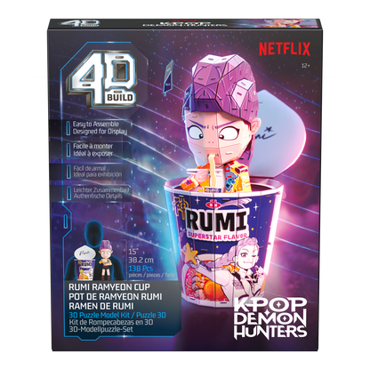 4D Build KPop Demon Hunters Rumi in Ramyeon Cup 3D Puzzle Model Kit