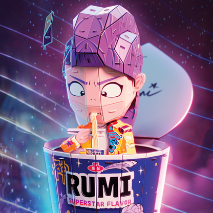 4D Build KPop Demon Hunters Rumi in Ramyeon Cup 3D Puzzle Model Kit