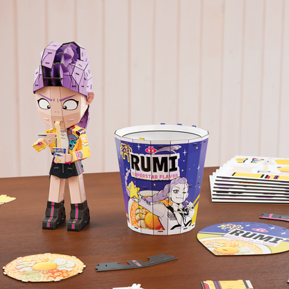 4D Build KPop Demon Hunters Rumi in Ramyeon Cup 3D Puzzle Model Kit