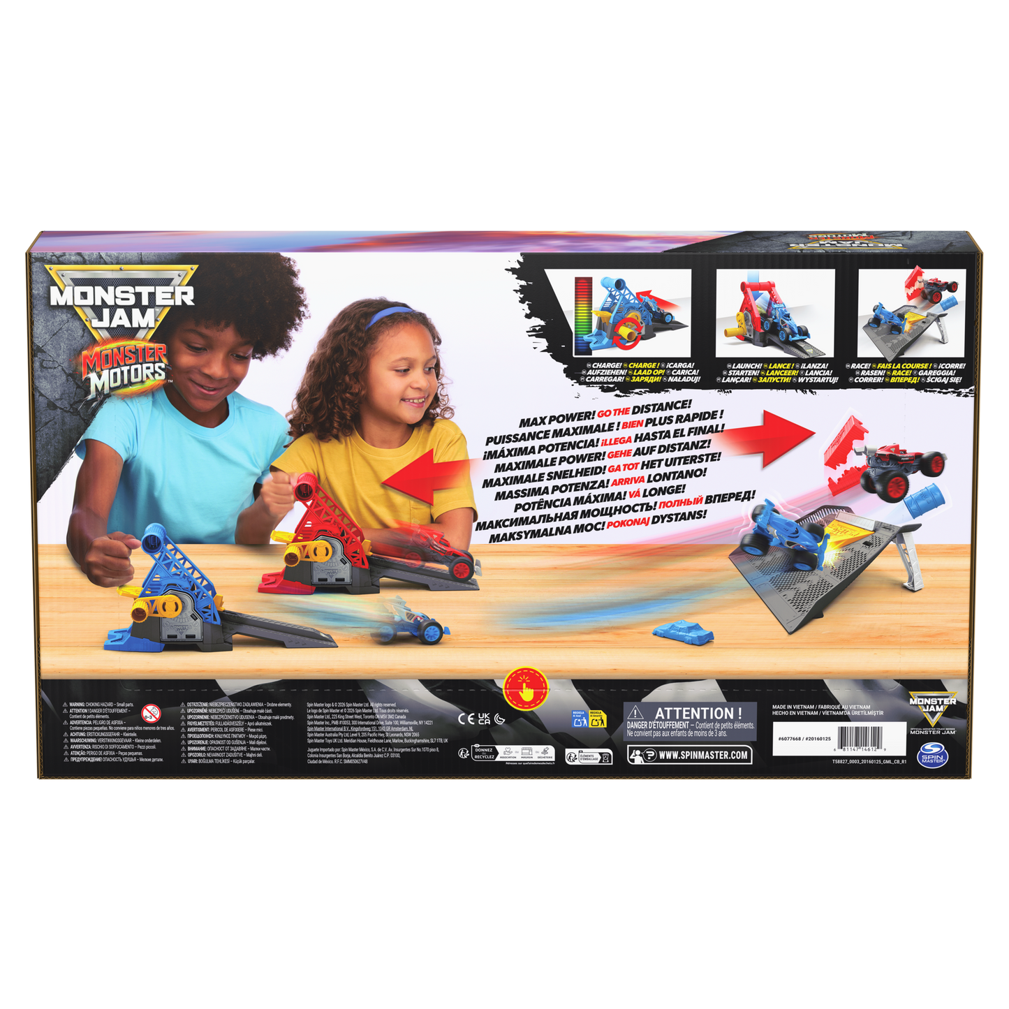 Monster Jam 1:64 Monster Motors Playset  - Kids Toy, Ages 3 and up