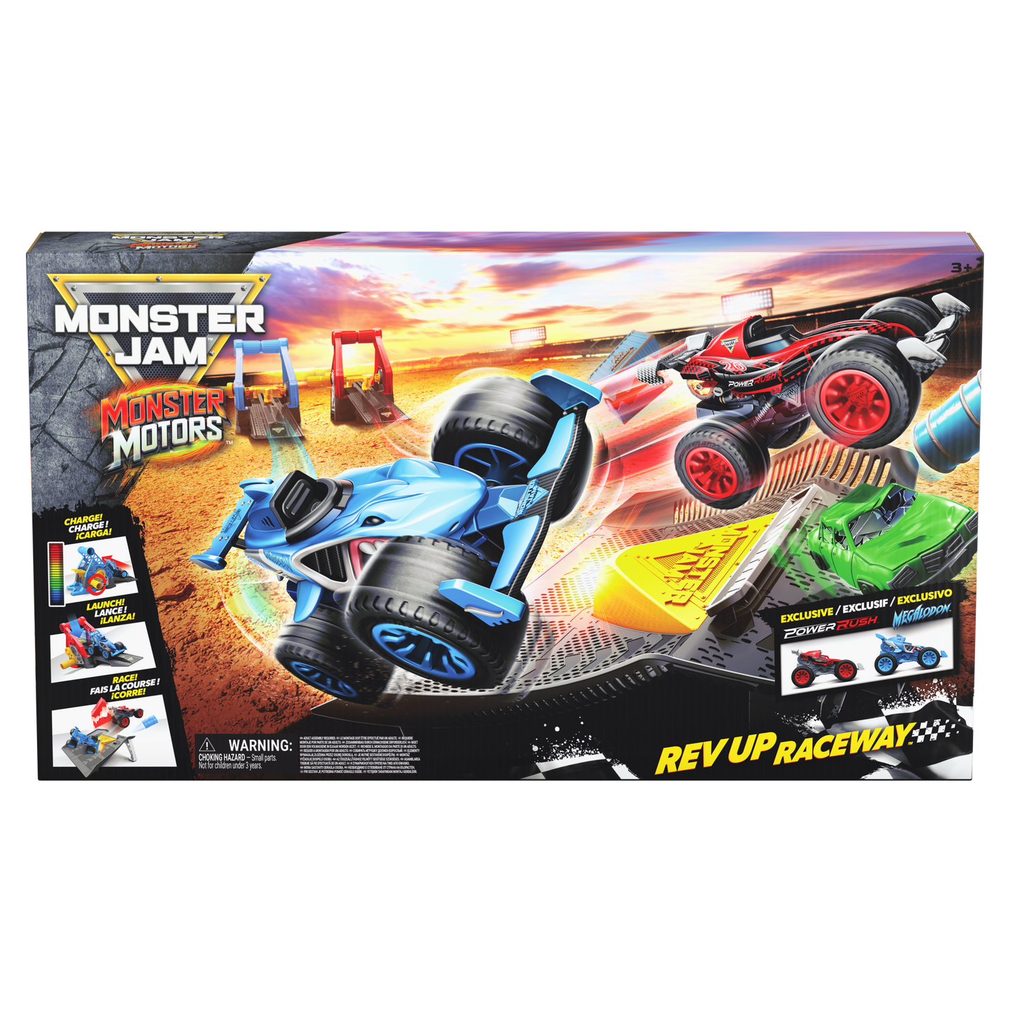 Monster Jam 1:64 Monster Motors Playset  - Kids Toy, Ages 3 and up