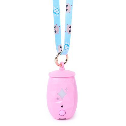 Peekimo Interactive Pet & Wearable Toy - Pink | Screen-Free Virtual Pet with 100+ Reactions