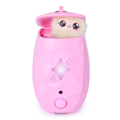 Peekimo Interactive Pet & Wearable Toy - Pink | Screen-Free Virtual Pet with 100+ Reactions