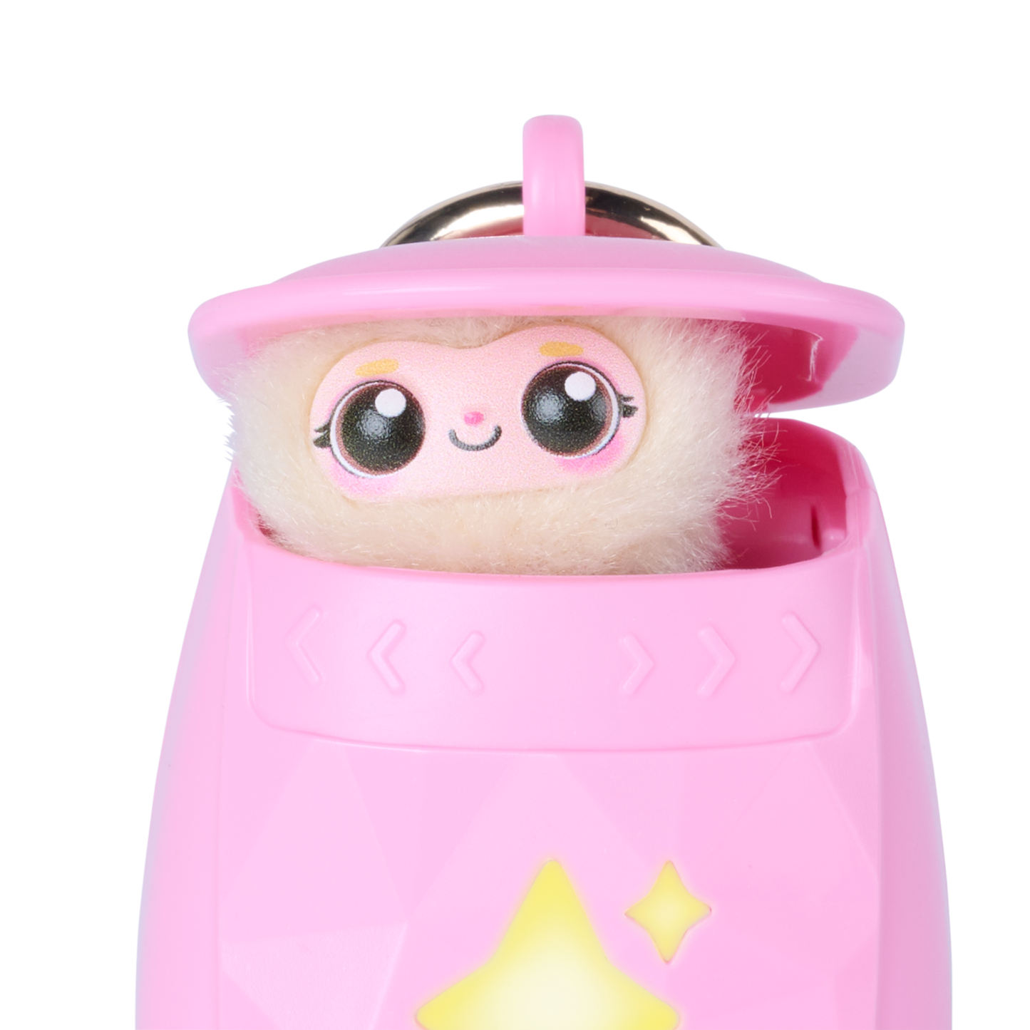 Peekimo Interactive Pet & Wearable Toy - Pink | Screen-Free Virtual Pet with 100+ Reactions
