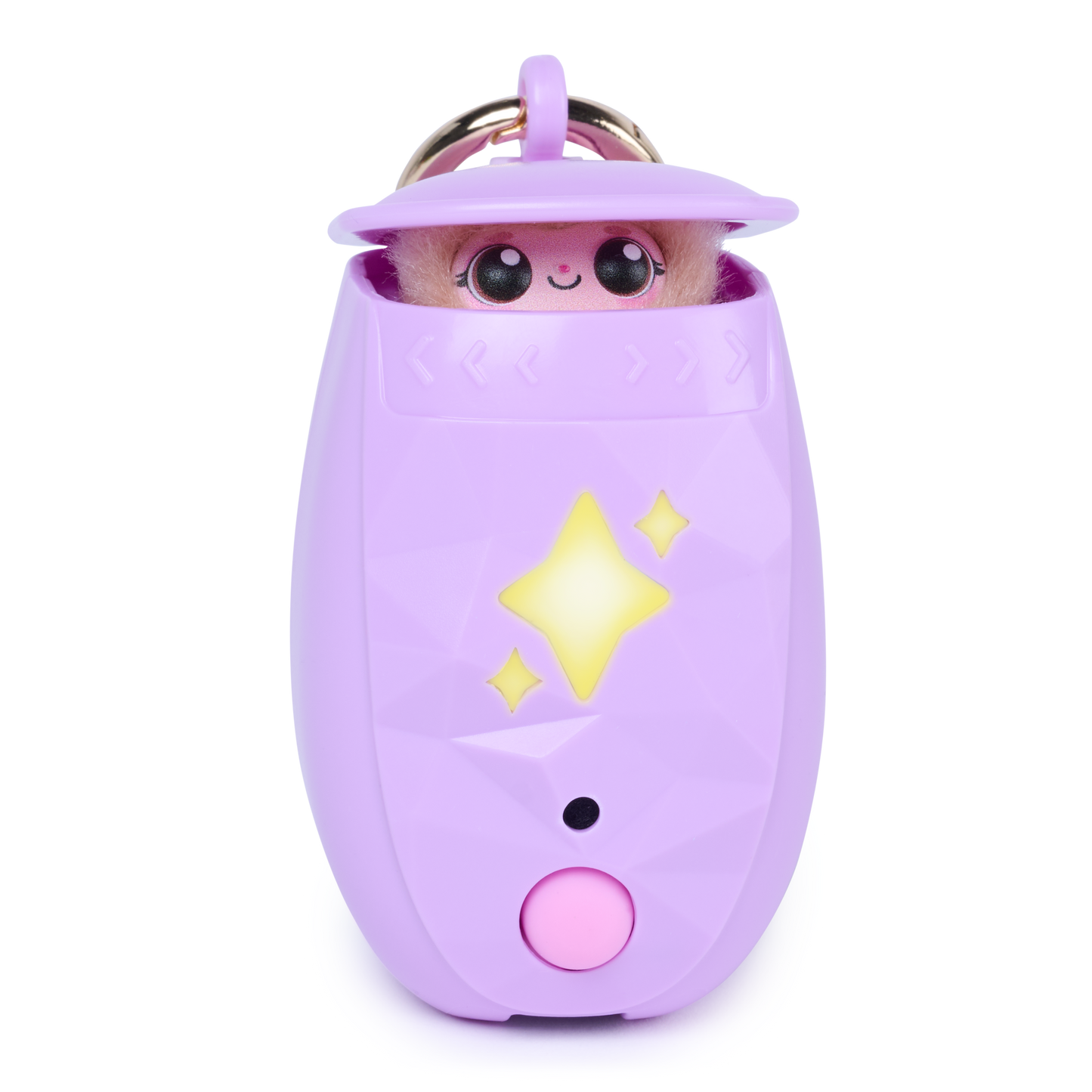 Peekimo Interactive Pet & Wearable Toy - Pink | Screen-Free Virtual Pet with 100+ Reactions