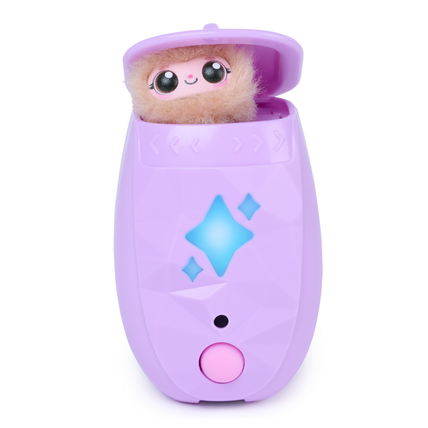 Peekimo Interactive Pet & Wearable Toy - Pink | Screen-Free Virtual Pet with 100+ Reactions