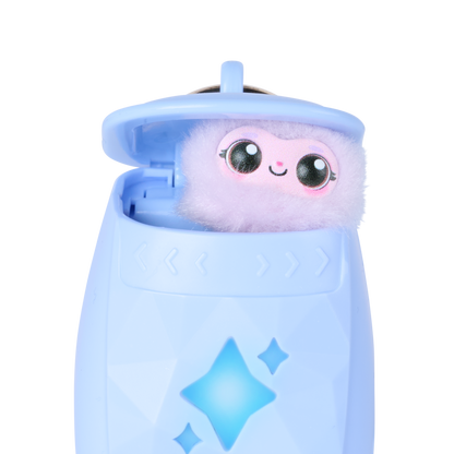 Peekimo Interactive Pet & Wearable Toy - Pink | Screen-Free Virtual Pet with 100+ Reactions