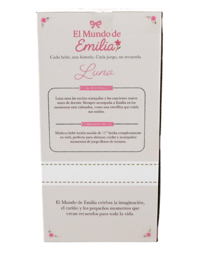 🌙 Luna: Muñeca Bebé Recién Nacida de Vinilo 11" | El Mundo de Emilia