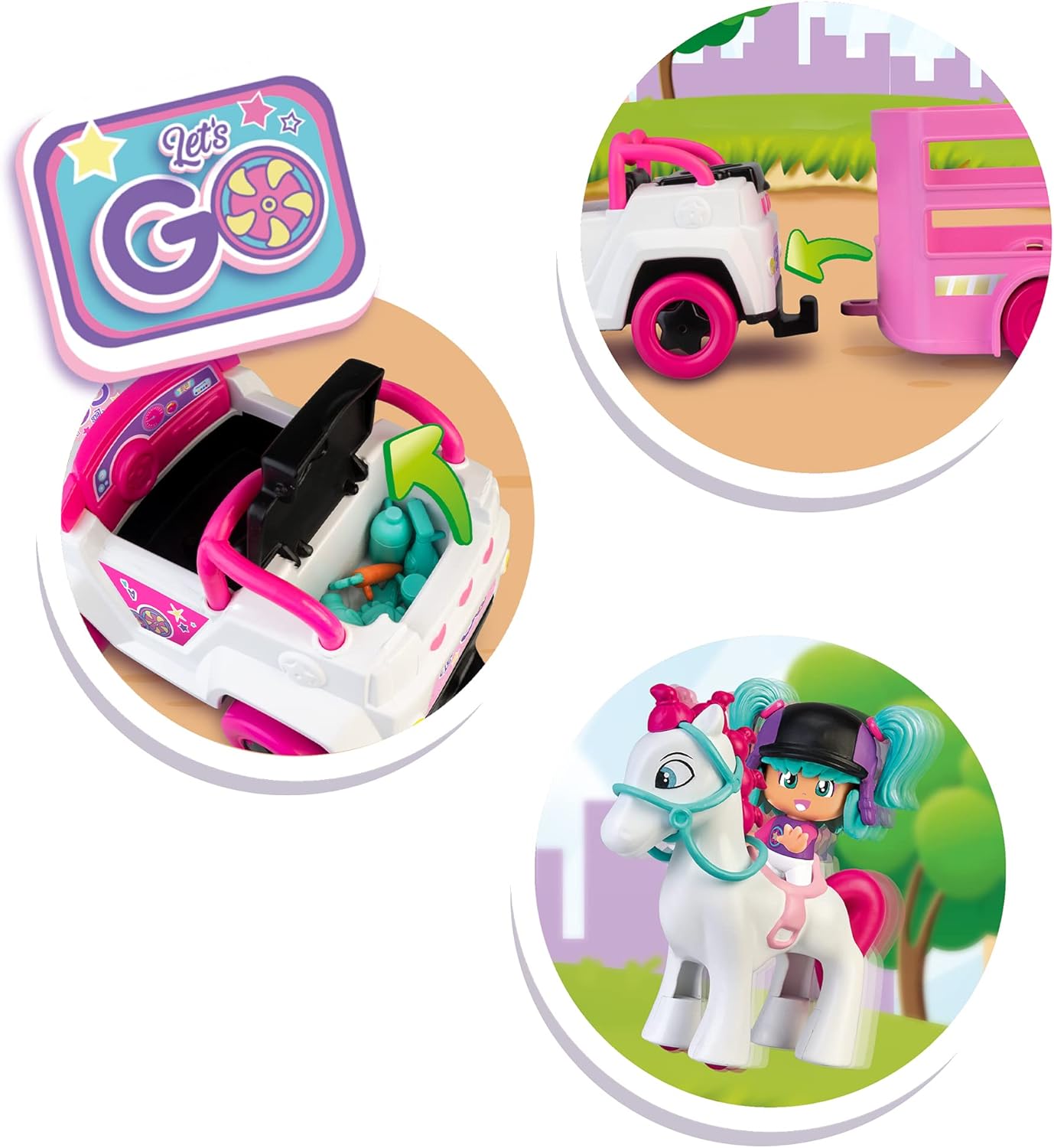 Pinypon Let's Go!- Coche y Caballo