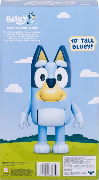 Best Friend Bluey | Articulated 10 Inch Tall Figure of Bluey | with Moving Arms and Body
