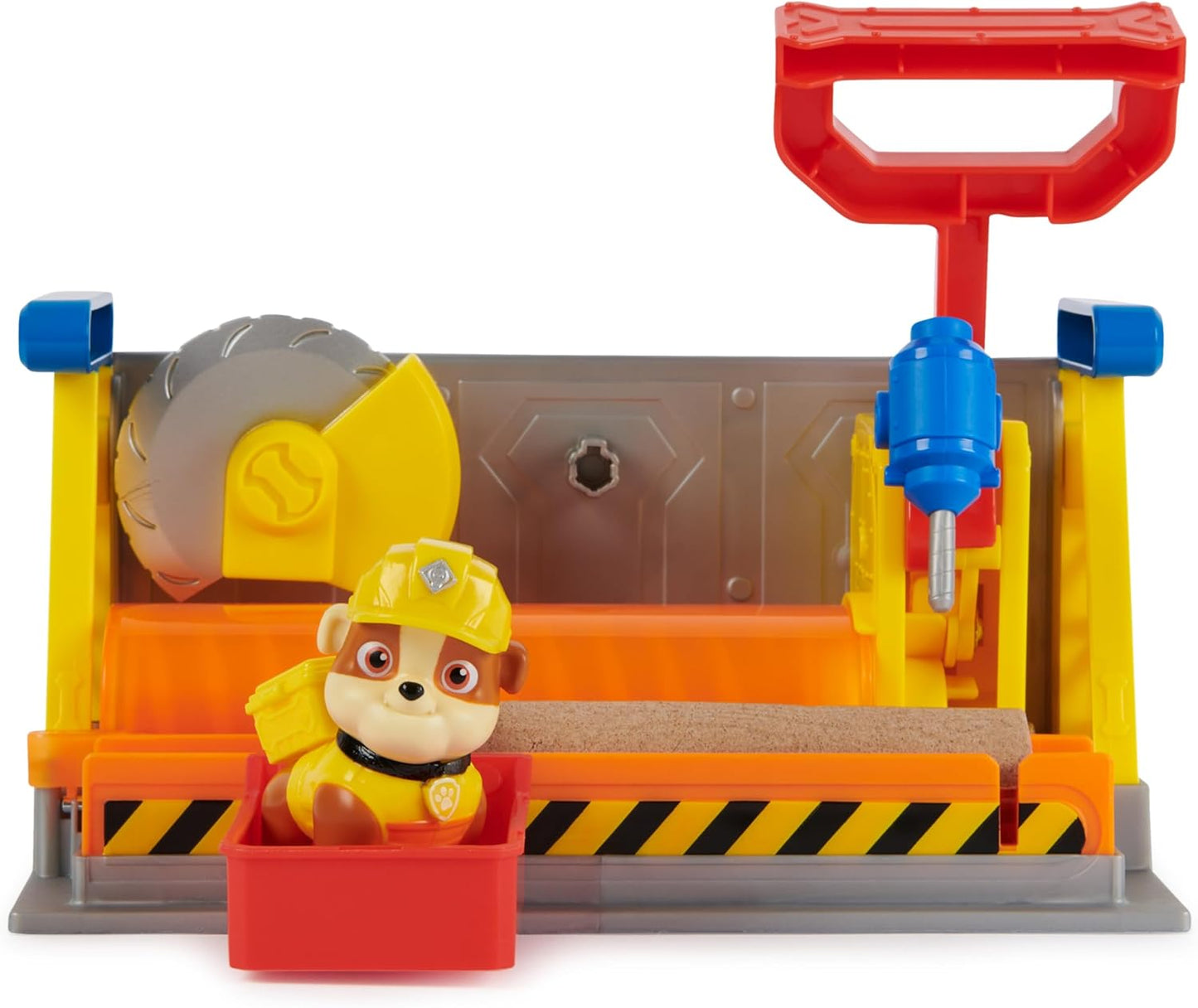 Rubble & Crew, Rubble’s Workshop Playset, Construction Toys with Kinetic Build-It Sand & Rubble Action Figure, Kids Toys for Boys & Girls Ages 3+