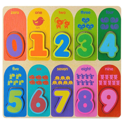 NAP Wooden Chunky Numbers – Juego Montessori de Números de Madera para Aprender a Contar