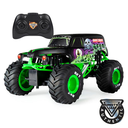 MONSTER JAM, OFFICIAL GRAVE DIGGER REMOTE CONTROL MONSTER TRUCK