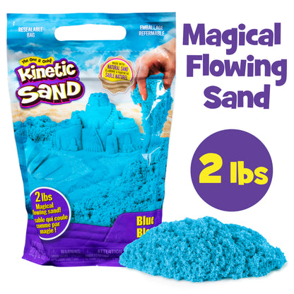 Kinetic Sand, The Original Moldable Sensory Play Sand Toys For Kids, Blue, 2 lb. Resealable Bag, Ages 3+