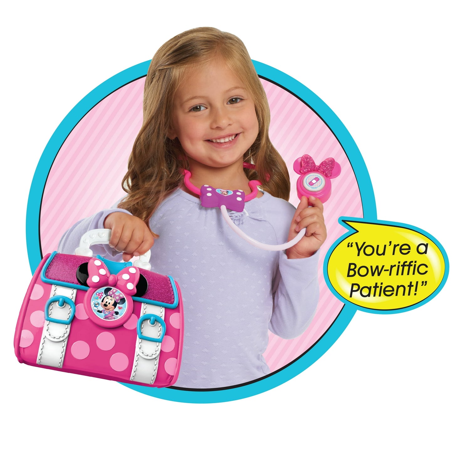 Disney Junior’s Minnie Mouse Bow-Care Doctor Bag Set, Dress Up and Pretend Play, Kids Toys for Ages 3 Up, Gifts and Presents