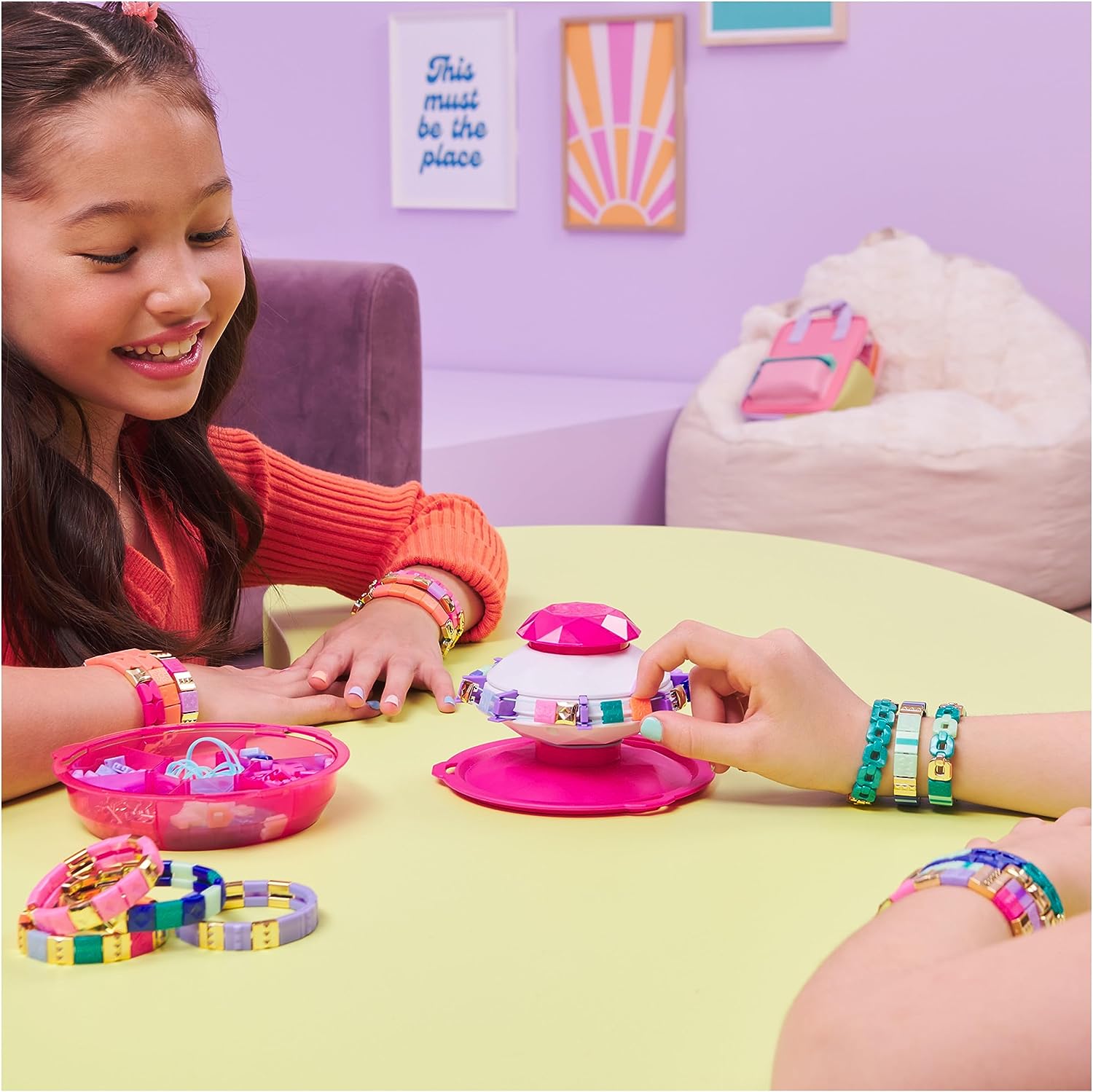 Cool Maker PopStyle Bracelet Maker Expansion Pack, 50+ Gem Beads, 3  Friendship Bracelets, Bracelet Making Kit, DIY Arts and Crafts Kids Toys  for Girls