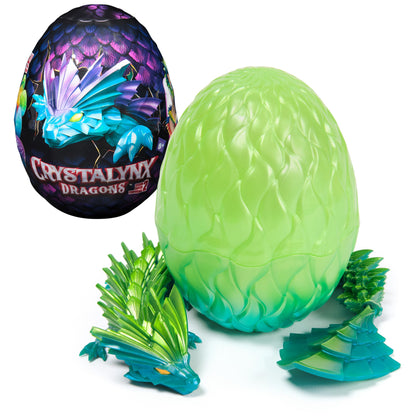 CrystaLynx Dragons – 12.5” Collectible Articulated Dragon & Blind Box Egg