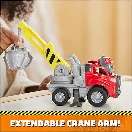 Rubble & Crew, Charger’s Crane Grabber Toy Truck with Movable Parts and a Collectible Action Figure, Kids Toys for Ages 3 and Up