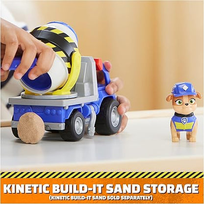 Rubble & Crew, Mix’s Cement Mixer Toy Truck with Action Figure and Movable Construction Toys, Kids Toys for Ages 3 and Up