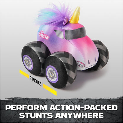 🦄 Monster Jam Official Sparkle Smash Monster Truck Plush with Sound – 7”