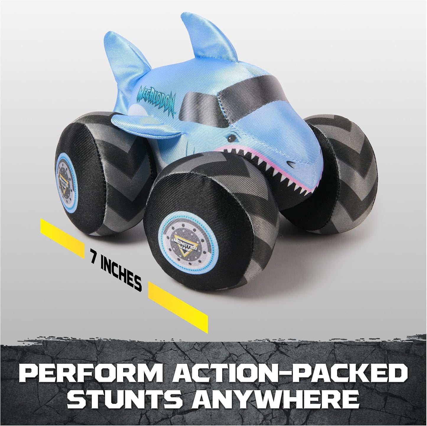 🦈 Monster Jam Official Megalodon Monster Truck Plush with Sound – 7”