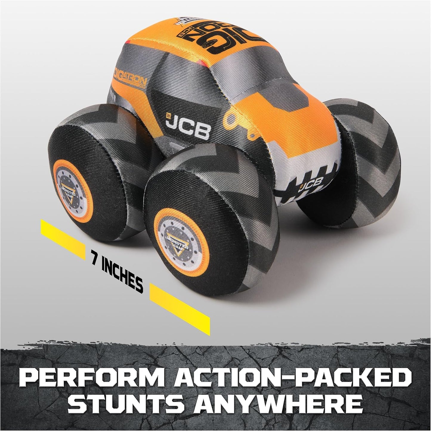 Monster Jam Official Digatron Truck with Sound, Plush Toy, Monster Truck for Boys and Girls, Kids Toys for Ages 3 and Up, 7