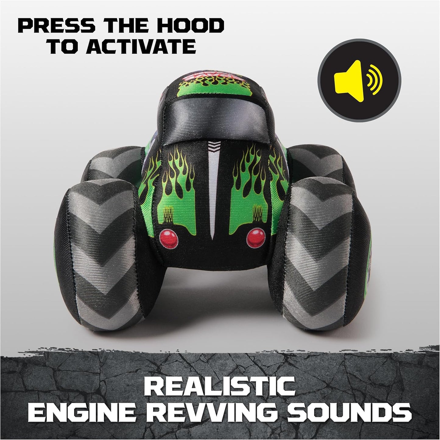 🛻 Monster Jam Official Grave Digger & Zombie Plush Monster Trucks – 7”