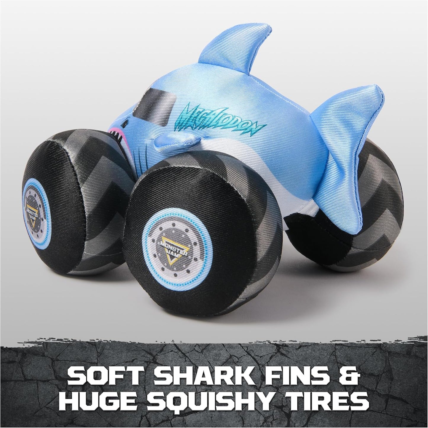 🦈 Monster Jam Official Megalodon Monster Truck Plush with Sound – 7”