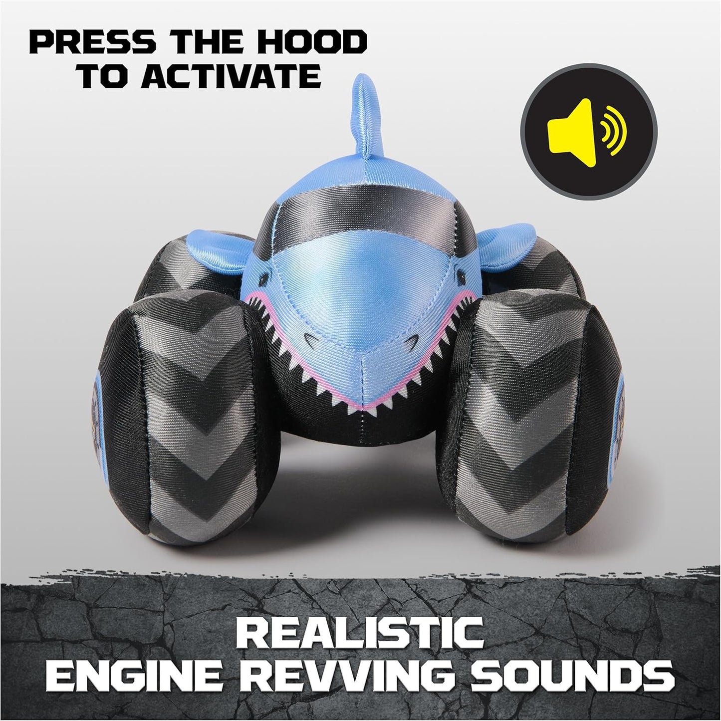 🦈 Monster Jam Official Megalodon Monster Truck Plush with Sound – 7”
