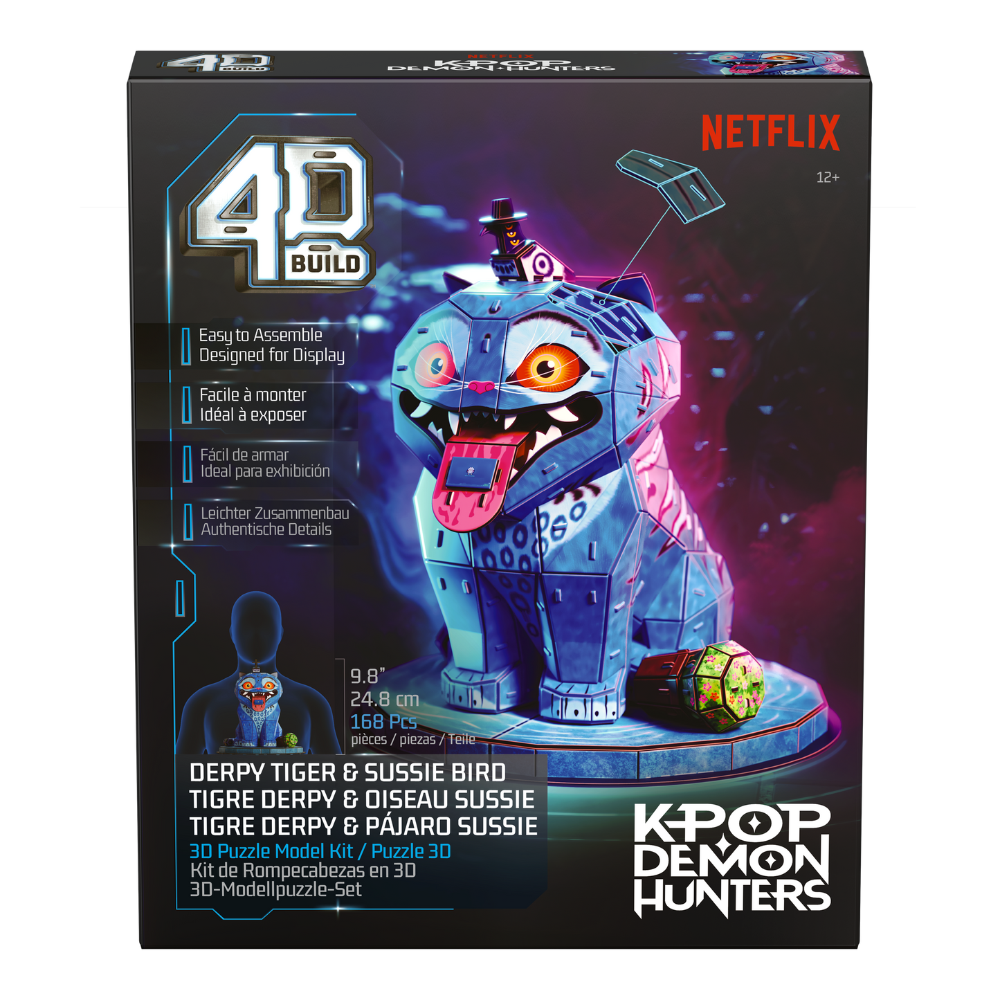 4D Build KPop Demon Hunters Derpy Tiger & Sussie Bird 3D Puzzle Model Kit