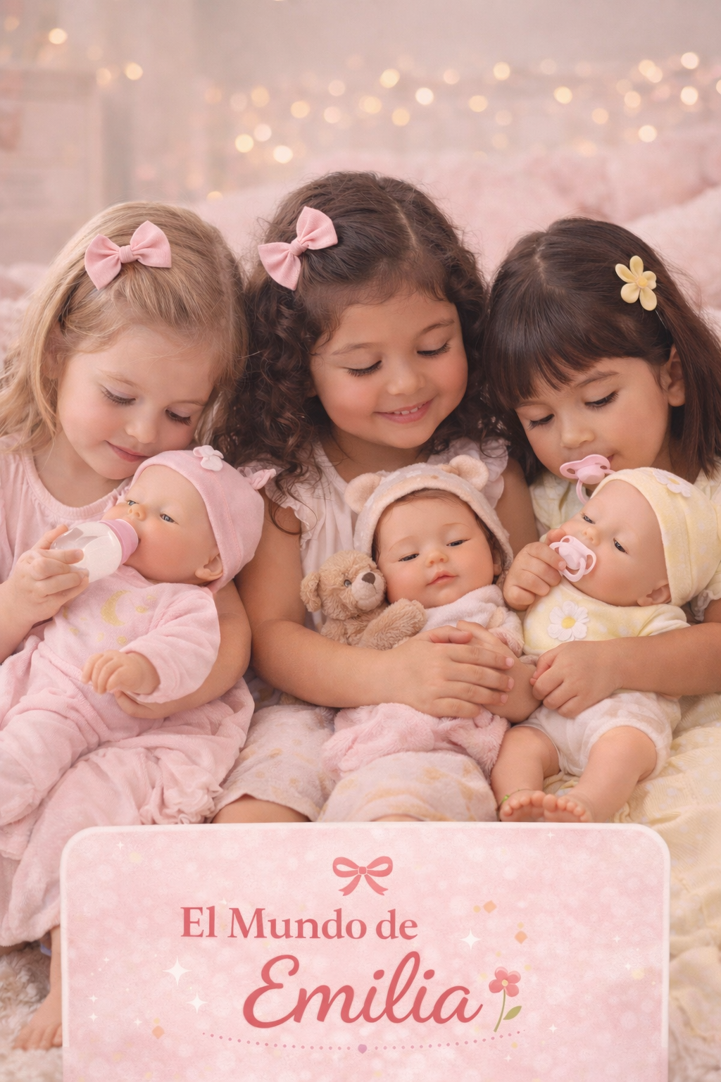 🌷 Mila 16" Muñeca Bebé de Vinilo con Accesorios | El Mundo de Emilia