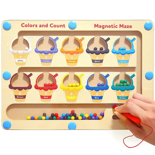 Colors and Count Magnetic Maze Toy – Educational Counting & Color Learning for Kids