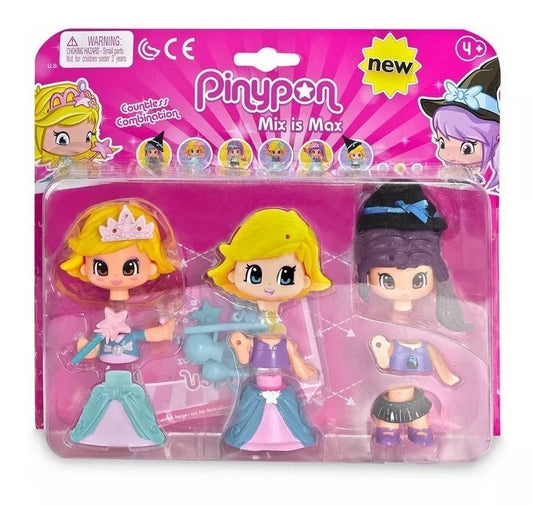 Pin Y Pon Princesas Y Brujas X 3 Figuras Mix Is Max