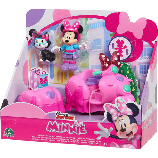 Disney Junior Minnie Mouse Vehicle & Figure Removeable Side Car Pink