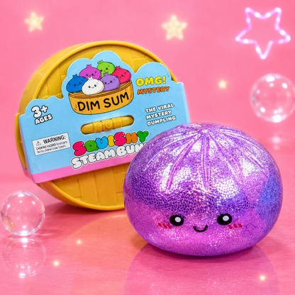 Squishy Baozi Bun Surprise – Foil Egg Squishy Toy (Assorted Colors)