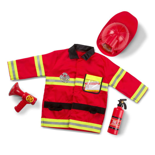Melissa & Doug Fire Chief Role Play Costume Set – Kids Dress-Up & Pretend Play