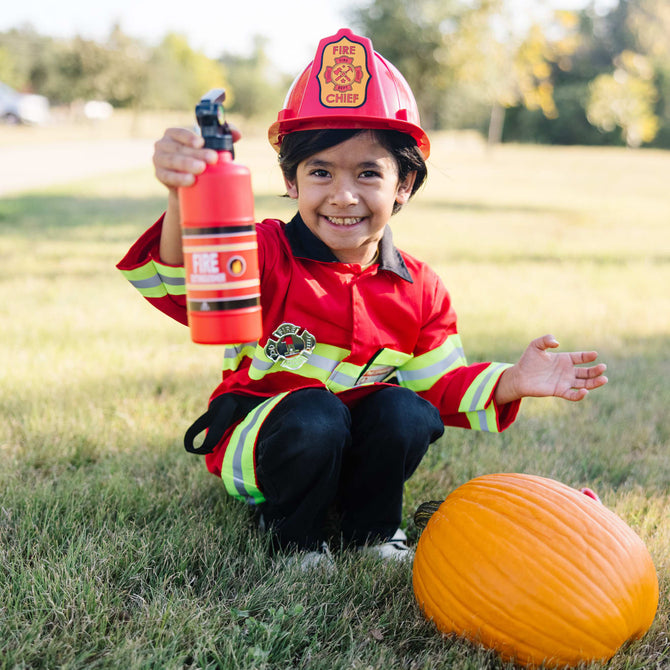 Melissa & Doug Fire Chief Role Play Costume Set – Kids Dress-Up & Pretend Play