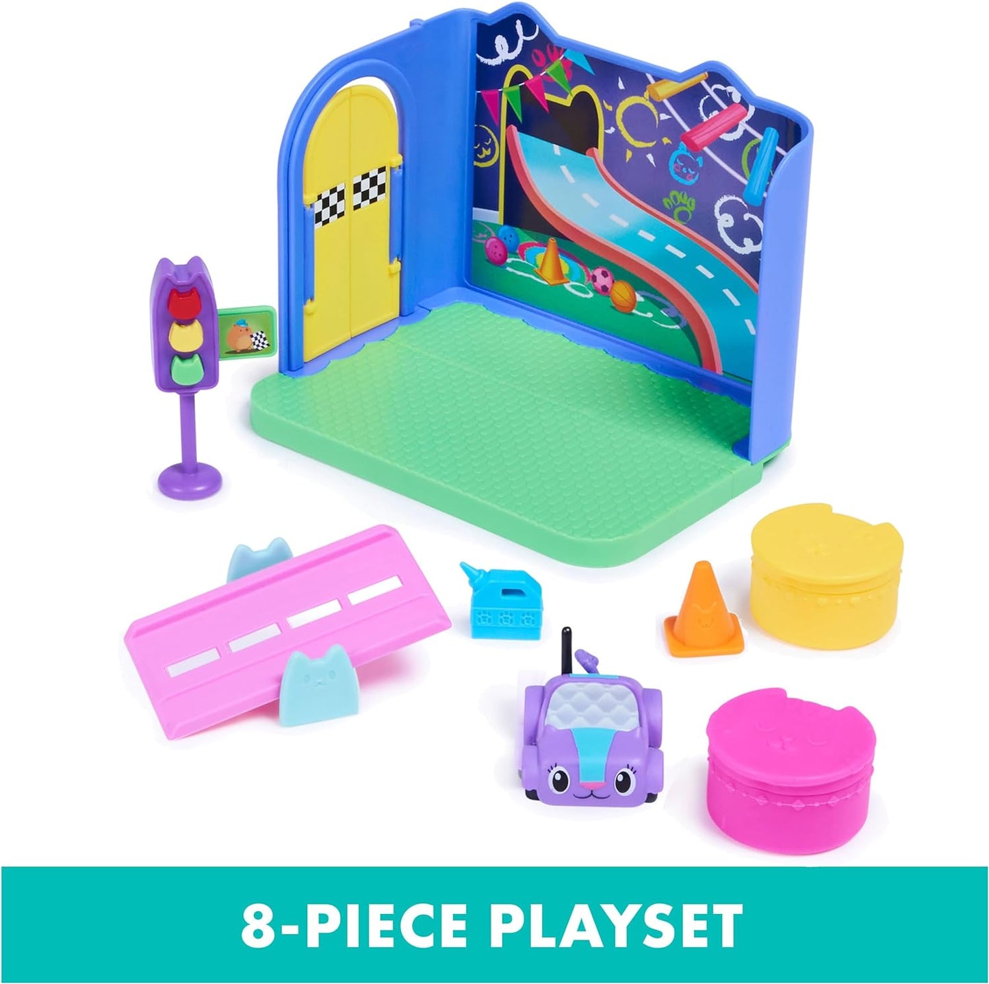 Gabby's Dollhouse, Carlita Purr-ific Play Room with Carlita Toy Car